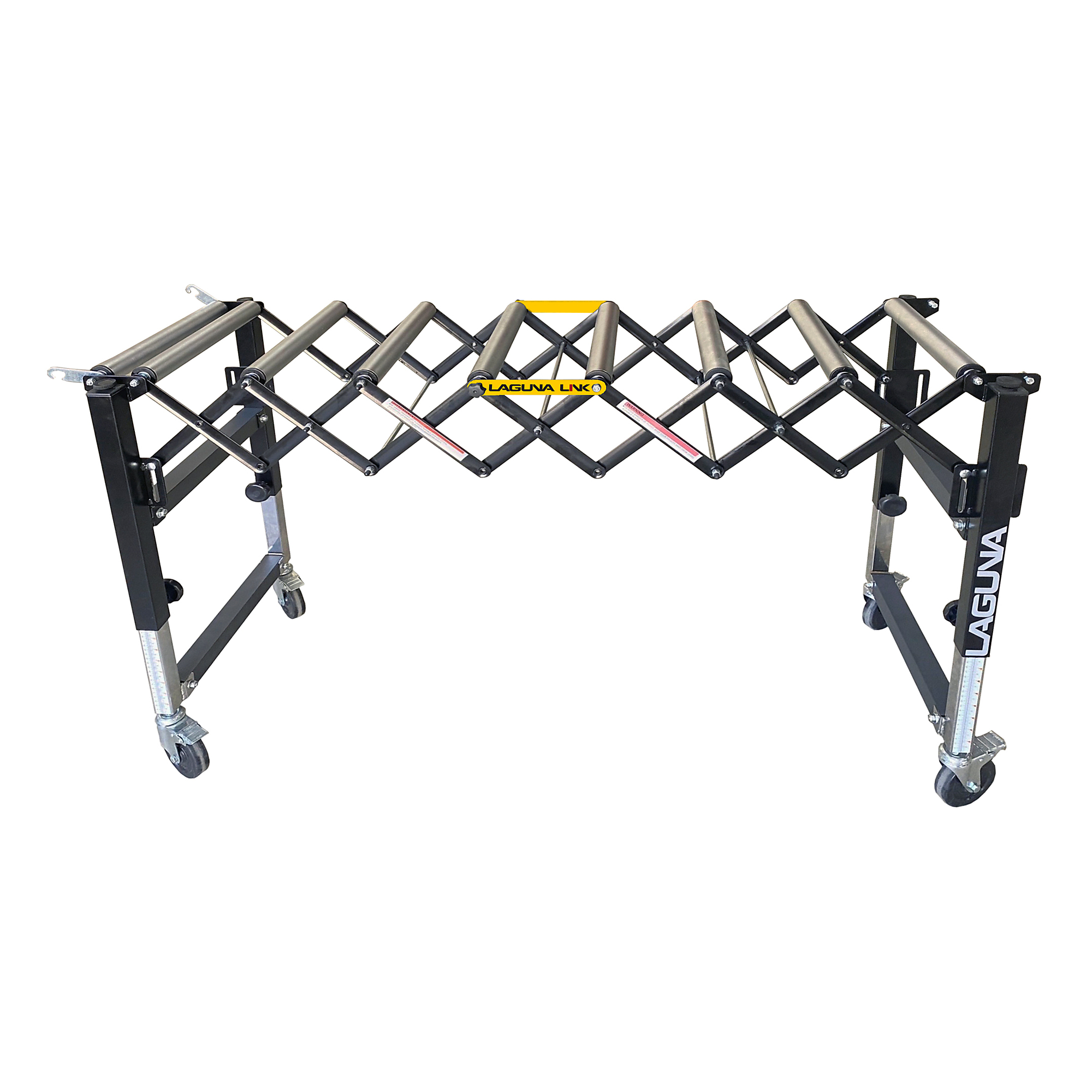 Laguna Roller Conveyor with Crossbar Support - 20in. Width, 50in. Length, Locking Casters, Model# XP 20